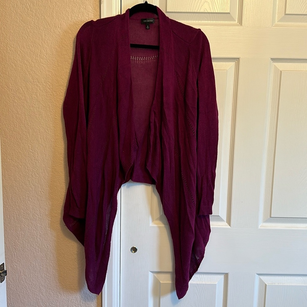 5 for $40. Bundle & Save! Magenta High Low Open Cardigan, Size M